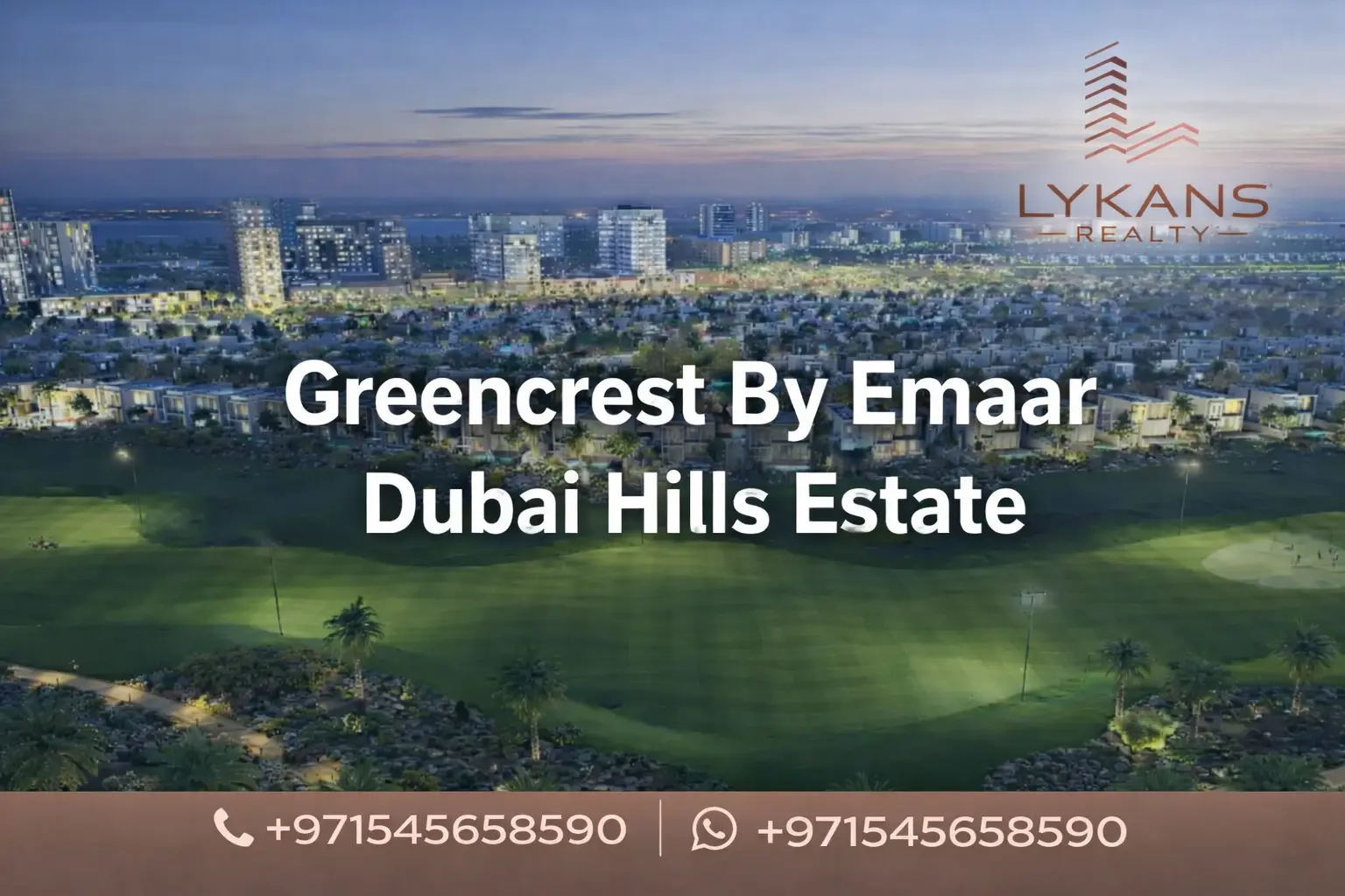 Greencrest By Emaar Dubai Hills Estate